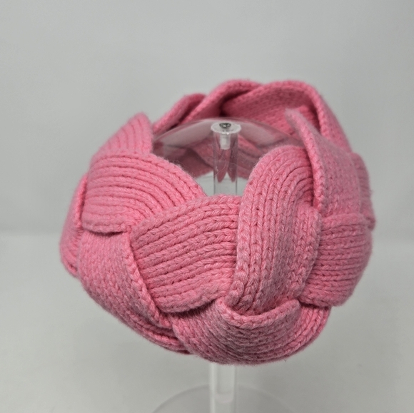 J. CREW KNITWEAR BUBBLE GUM PINK HEADBAND EAR WARMER WOMEN OS WINTER WOOL BLEND - Picture 3 of 8